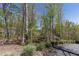 A long private paved driveway up to the farmhouse property through the trees at 281 Chilhoe Dr, Canton, GA 30115