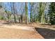 Large wooded backyard with a driveway and mature trees at 1542 Columbia Dr, Decatur, GA 30032