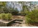 Lush backyard featuring stone steps and a secluded seating area surrounded by mature trees and greenery at 1881 Edinburgh Ne Ter, Atlanta, GA 30307