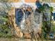 Overhead view of the houses with tree coverage and driveways at 1324 North Avenue, Atlanta, GA 30318