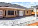 This backyard has a brick exterior, nice patio and fence at 3065 Kings Nw Dr, Kennesaw, GA 30144