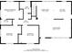 Floor plan displaying the primary bedroom, bathroom, living room, and kitchen at 2167 Kilarney Rd, Decatur, GA 30032