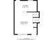 Second floor layout featuring a living room, kitchen, and stairs at 4342 Lincolndale Dr, Ellenwood, GA 30294
