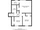 Third floor layout featuring two bedrooms, the primary bedroom, two bathrooms and a hall area at 4342 Lincolndale Dr, Ellenwood, GA 30294