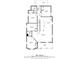 Detailed first floor plan with dimensions showing the layout of rooms, including kitchen and bedrooms at 789 Cooper Sw St, Atlanta, GA 30315