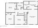 Floor plan showcasing bedrooms, bathrooms, laundry, closets, and stairs in a detailed layout at 505 Summer Ter, Woodstock, GA 30189