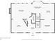 Floor plan of the first floor, including the living room, kitchen, and dining room at 505 Summer Ter, Woodstock, GA 30189