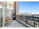 Outdoor balcony with seating, offering a view of the city skyline at 260 18Th Nw St # 10202, Atlanta, GA 30363