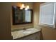 Bathroom featuring single sink vanity with neutral color palette at 4960 Trevino Cir, Duluth, GA 30096