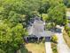 Stunning aerial shot showcasing a beautiful home with lush landscaping and mature trees at 1000 Nw Main St, Conyers, GA 30012