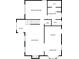Detailed floor plan of the primary bedroom, bathroom, kitchen, and dining area at 127 Hyde Way, Dallas, GA 30157