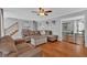 Comfortable living room with hardwood floors and access to other rooms at 127 Hyde Way, Dallas, GA 30157