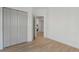 Neat and well-maintained bedroom with closet space, light-colored walls, and modern flooring at 364 Poplar Springs Rd, Hiram, GA 30141