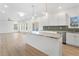 Modern kitchen featuring a central island and open floor plan at 364 Poplar Springs Rd, Hiram, GA 30141