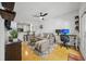 Cozy living room with hardwood floors, comfortable seating, and an office nook at 821 Ralph Mcgill Ne Blvd # 3201, Atlanta, GA 30306
