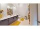 Nicely appointed bathroom including a vanity and a shower with a colorful shower curtain at 112 Rogers St # 409, Atlanta, GA 30317