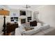 Comfortable living room with a fireplace, built-in shelving, and a zebra-striped rug at 1564 Spring Se St, Smyrna, GA 30080