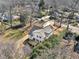 Back yard view of the two-story home from an aerial perspective at 5272 Poplar Springs Rd, Stone Mountain, GA 30083