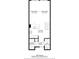 Detailed floor plan of the first floor, displaying the kitchen, living room, dining area, and bathroom at 1261 Caroline St # 211, Atlanta, GA 30307