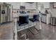 Stylish kitchen featuring granite countertops, stainless steel appliances, and dark hardwood floors at 117 Jacobs Ln, Loganville, GA 30052