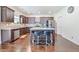 Modern kitchen with stainless steel appliances, granite countertops, and a central island at 1468 Harlequin Way, Stockbridge, GA 30281