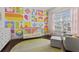 Charming Bedroom with colorful geometric wallpaper and comfortable seating at 800 Castile Ln, Woodstock, GA 30188
