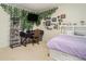 Unique bedroom featuring a decorated wall and built in storage headboard at 3003 Hanover Se Ln, Conyers, GA 30094