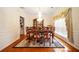 Formal dining room with chandelier, table, and chairs at 9630 Carolina Drive, Jonesboro, GA 30238