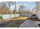 The fenced backyard offers privacy and green space for outdoor enjoyment at 1902 Elm Park Dr, Hampton, GA 30228