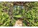 An outdoor garden covered in vines and bushes with a stone walkway through the yard at 2446 Sunset Ne Dr, Atlanta, GA 30345