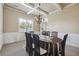 Formal dining room with coffered ceilings, a chandelier, wainscoting, and ample natural light at 4205 Idlewood Dr, Cumming, GA 30040