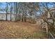 Backyard with a chain link fence and plenty of trees at 6645 Doublegate Ln, Rex, GA 30273