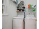 Functional laundry room with washer, dryer, wire shelving and natural light at 1050 Westwell Run, Alpharetta, GA 30022