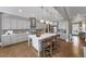 Bright kitchen featuring a large island, stainless steel appliances, and modern lighting at 4916 Kentwood Dr, Marietta, GA 30068