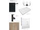 Bathroom 3 features black faucet and cabinets with solid white cultured marble countertops at 525 Burlrush Ln # 16, Alpharetta, GA 30009