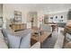 Inviting living area with modern furnishings, stylish decor, and seamless flow to the open kitchen at 525 Burlrush Ln # 16, Alpharetta, GA 30009
