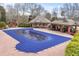 Community pool closed with a protective cover, surrounded by seating and well-kept grounds at 2914 Stanway Ave, Douglasville, GA 30135