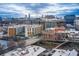 Aerial view of urban neighborhood buildings showcasing a modern aesthetic and vibrant city skyline at 944 Spencer Ave, Atlanta, GA 30318