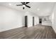 Spacious open-concept floor plan featuring modern flooring, fresh paint, and great natural light at 1106B Wedgewood Nw Dr, Atlanta, GA 30318