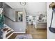 Entryway leading to an open concept living area with stairs and access to the kitchen at 3597 Embry Cir, Atlanta, GA 30341