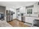 Modern kitchen with granite countertops and stainless steel appliances at 3597 Embry Cir, Atlanta, GA 30341