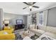 Comfortable living room features neutral decor, and plenty of natural light at 3597 Embry Cir, Atlanta, GA 30341