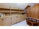 Cozy office space featuring built-in cabinets and wood-paneled walls at 6596 Wright Rd, Atlanta, GA 30328