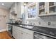 Updated kitchen with stainless steel appliances, white cabinetry and black countertops at 949 Park Se Ave, Atlanta, GA 30315