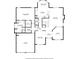 A detailed floor plan showing the layout of the first floor of a house with dimensions and room names at 2738 Lakewater Way, Snellville, GA 30039