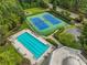 View of a community pool and tennis courts on a sunny day at 2930 Monticello Dr, Cumming, GA 30041