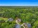 An aerial shot of a neighborhood surrounded by trees, pools and lush landscaping at 2930 Monticello Dr, Cumming, GA 30041