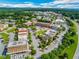 Aerial view of a community with shops, restaurants, and green space at 5705 Odell St, Cumming, GA 30040