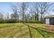 Large backyard with mature trees and lush green grass at 1246 Bell Ave, East Point, GA 30344