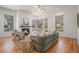 Beautiful living room with cozy fireplace, hardwood floors, and large windows at 1099 Hawthorne Ne St, Atlanta, GA 30307